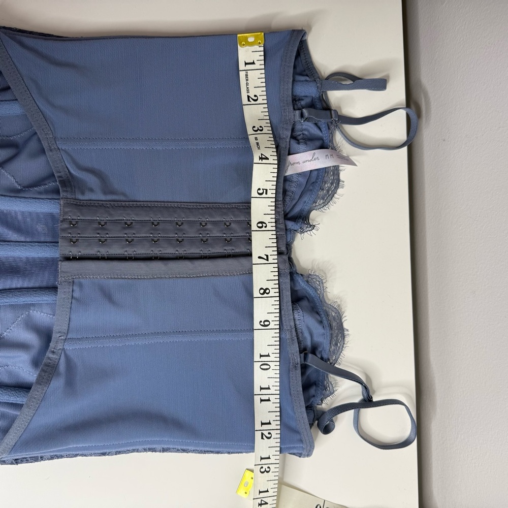 Urban Outfitters Out From Under Modern Love Corset Slate Blue Medium - Picture 6 of 7